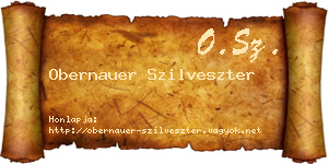 Obernauer Szilveszter névjegykártya