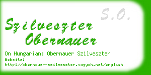 szilveszter obernauer business card